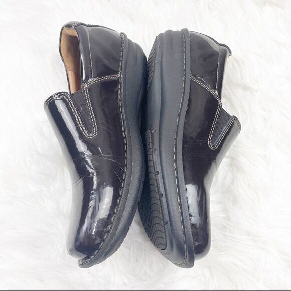 Alegria Oz Choco Patent Leather Slip-On Shoes - Picture 4 of 9